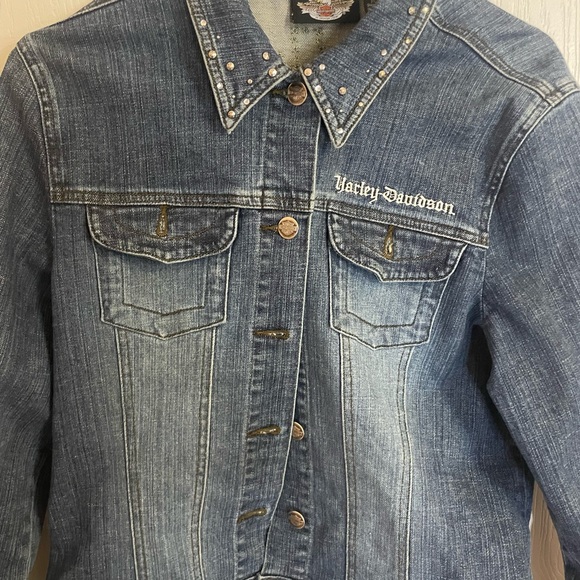 Women’s Harley Davidson, jean jacket size medium good condition - Picture 9 of 10